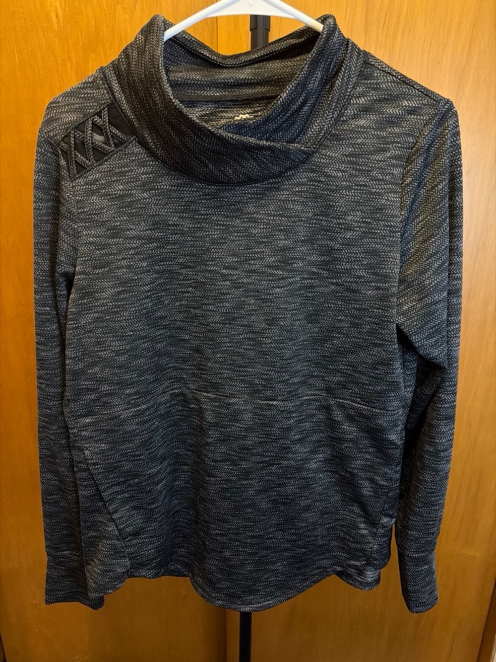 Maurices Charcoal Heathered Cowl Neck Sweater